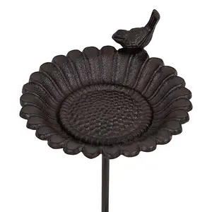 Woodside Ground Insert Cast Iron Bird Bath