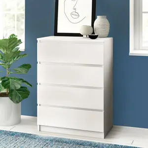 Helen 4 Drawer 70cm W Chest of Drawers White