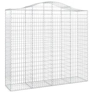 Berkfield Arched Gabion Basket 200x50x180/200 cm Galvanised Iron