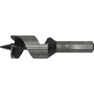 High-Performance 25 x 100mm Auger Wood Drill Bit with Hexagonal Shank for Precision Woodworking