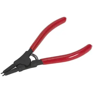 140mm Straight Nose External Circlip Pliers with Spring Loaded Jaws and Non-Slip Tips