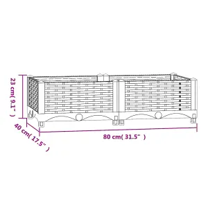 Berkfield Raised Bed 80x40x23 cm Polypropylene