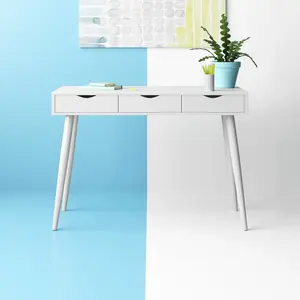 Casson Metal Base Writing Desk White