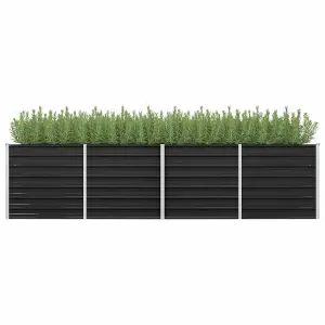 Berkfield Garden Raised Bed Anthracite 320x80x77 cm Galvanised Steel