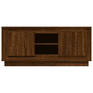 Berkfield TV Cabinet Brown Oak 102x35x45 cm Engineered Wood