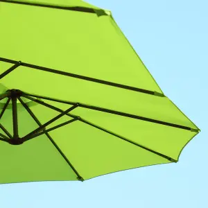 Outsunny Sun Umbrella Canopy Double-sided Crank Shade Shelter 4.6M Green