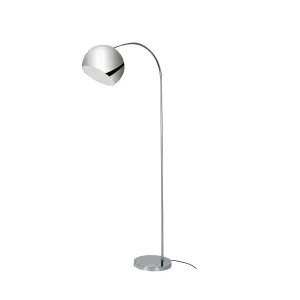 GoodHome Kotenay Chrome effect LED Floor lamp