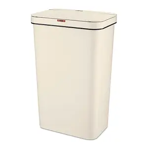 50L Rectangular Sensor Bin Cream