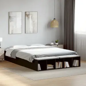 Berkfield Bed Frame without Mattress Black 160x200 cm