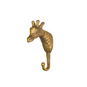 Melody Maison Gold Metal Giraffe Wall Hook