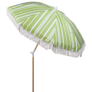 Garden Market Parasol 1.5 m Green and White MONDELLO