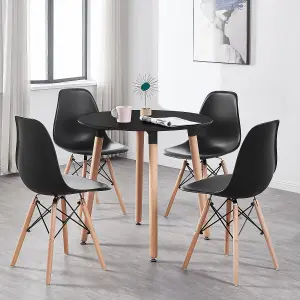 Halo Round Dining Table Single, Black