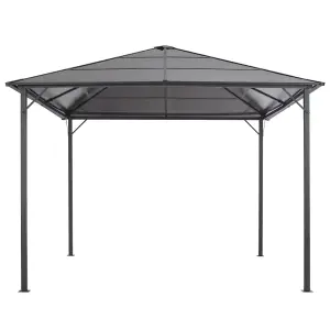 Berkfield Gazebo with Roof Aluminium 3x3 m Black