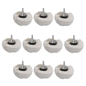 Dome Domed Final Finishing Polishing Mop 110mm Wide Soft Grade Cotton 10pk