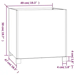 Berkfield Planter with Legs Rusty 49x47x50 cm Corten Steel