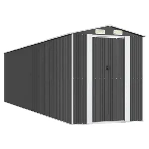 Berkfield Garden Shed Anthracite 192x772x223 cm Galvanised Steel