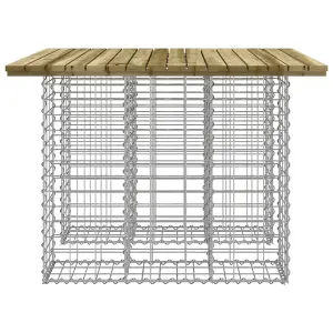 Berkfield Garden Bench Gabion Design 100x102x72 cm Impregnated Wood Pine