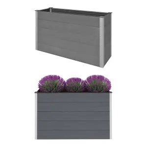 Berkfield Garden Raised Bed WPC 150x50x91 cm Grey