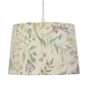 First Choice Lighting Set of 2 Voyage Floral Print 28cm Pendant or Lamp Shades