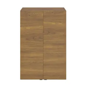 GoodHome Imandra Walnut effect Double Deep Wall cabinet (W)600mm (H)900mm