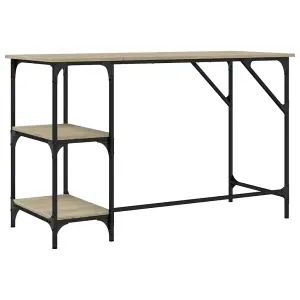 Berkfield Desk Sonoma Oak 120x50x75 cm Metal and Engineered Wood