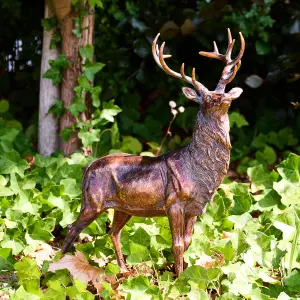 Majestic Decorative Christmas Decoration Stag Statue Garden Ornament