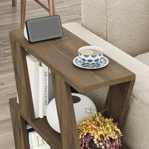 Adriana Side Table Modern Compact Design for Living Room & Bedroom Brown