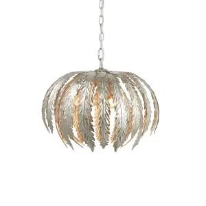 Anson Lighting Geneva 3lt  Silver leaf Ceiling pendant