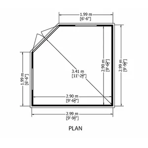 10 x 10 Ft Corner Summer House Yes