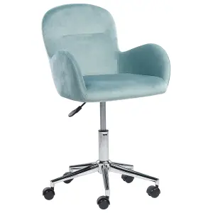 Desk Chair Velvet Mint Green PRIDDY