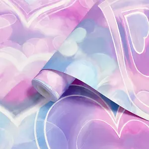 Neon Hearts Wallpaper Pink / Blue Holden 13785