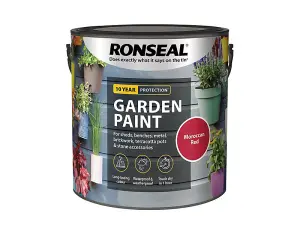 Ronseal 39445 Garden Paint Moroccan Red 2.5 litre RSLGPMR25L