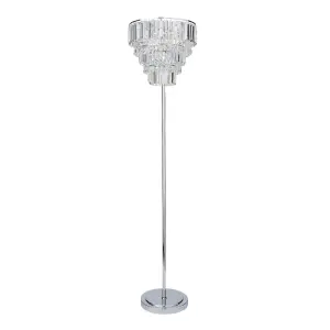 The Lighting Edit Schorr Crystal chrome effect LED Floor lamp