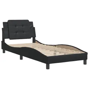 Berkfield Bed Frame without Mattress Black 100x200 cm Faux Leather