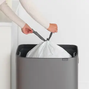 Bo Touch Bin, 60 litre, with 1 inner Plastic Bucket Platinum