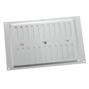 Home Smart 9" x 6" Adjustable Air Vent Satin Anodised Aluminium/Metal Chrome Grille Cover