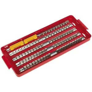 Versatile RED 1/4" 3/8" & 1/2" Square Drive POWER Bit Holder with Storage Solution