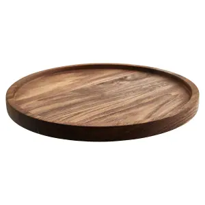 Interiors by Premier Kora Dark Wood Round Tray 30cm