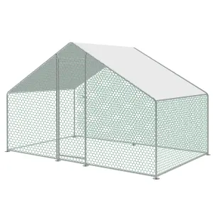 KCT Large Walk-In Chicken / Run Duck Pen - 2 x 3m - Outdoor Garden Pet/Dog Enclosure Kennel Hen Coop - Galvanised