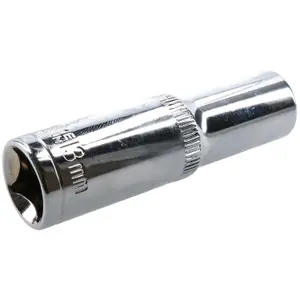 13mm Double Deep 78mm Socket 1/2" Drive Metric 6 Point Chrome Vanadium Steel