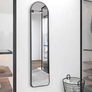 Lourinda Metal Framed Full Length Mirror in Black 160 cm H x 50 cm W