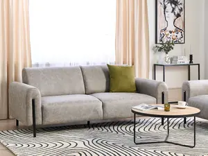 3 Seater Fabric Sofa Grey ASKIM