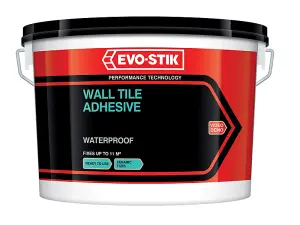 Evo-Stik - Waterproof Wall Tile Adhesive for Ceramic Tiles - 10L