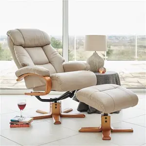 Nice Luxury Real Leather Swivel Recliner Chair