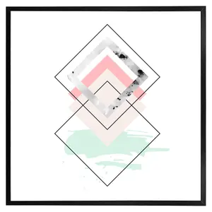 Geometric overlays (Picutre Frame) / 12x12" / Black