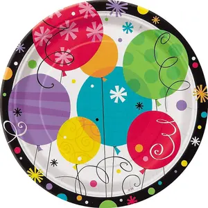 Unique Party Breezy Birthday Party Plates (Pack of 8) Multicoloured (One Size)