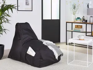 Beliani Traditional Bean Bag Black SIESTA