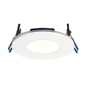 Luminosa Orbitalplus Fire Rated Integrated LED 1 Light Bathroom Recessed Light Matt White IP65