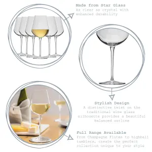 Bormioli Rocco - Inalto Uno White Wine Glasses - 380ml - Pack of 6