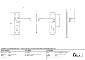 From The Anvil Black Lever Euro Lock Set